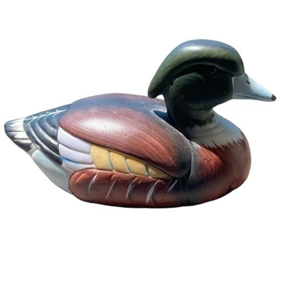 Vintage Mallard Duck 1984 Enesco Ceramic Figurine Statue